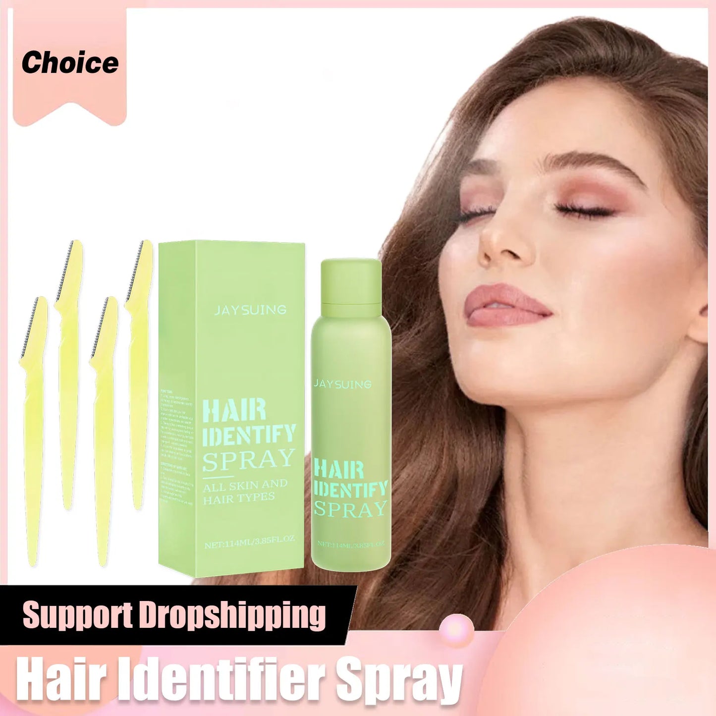 Hair Growth Inhibitor Face Hair Identifier Spray Shaving Dermaplaning Non-irritating Slow Regrowth Permanent Hair Removal Spray