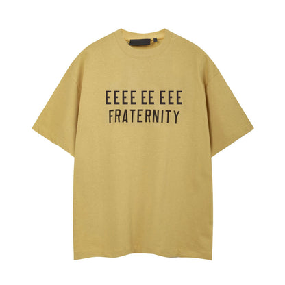 Fashion Design Men's T-shirts Two Rows Letter Logo Streetwear Designer Brand Men's T-shirts Sets