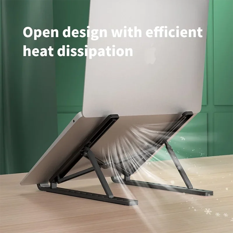Laptop Stand 10Position Adjustable Portable Notebook Support Base Holder ABS Laptop Holder For Macbook Lenovo Laptop Accessories