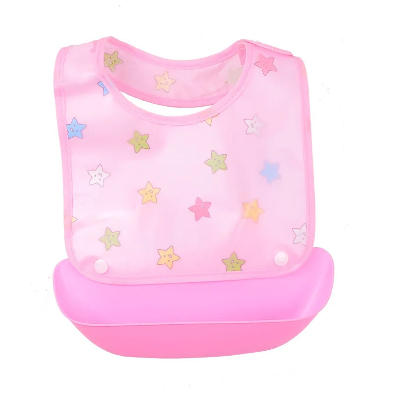 Baby Bib Imitation Silicone Waterproof Rice Pocket Food Eat Dinner Clothing Feeding After Meals Bavoir Tablier Слюнявчики