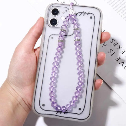 Beads Wrist Strap Hand Wrist Lanyard Phone Charm Mobile Phone Chain Crystal Phone Straps Mobile Phone Straps Phone Lanyards