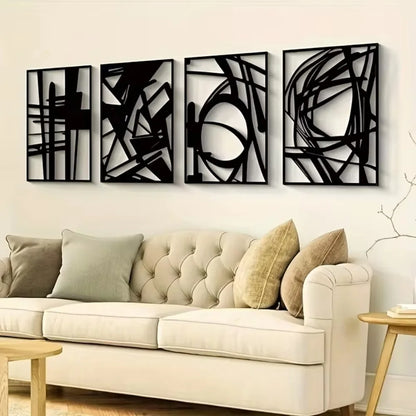 Abstract Metal Wall Art - Minimalist Single Line Decorative Sculpture. Modern Wall Decor for a Stylish Wall Art Display