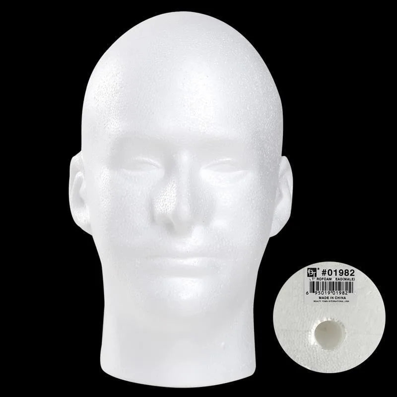 Head Mould Foam Family Foam Head Foam Head Fixed Props Display Head Wig Practice Plastic Wig Crochet Hooks