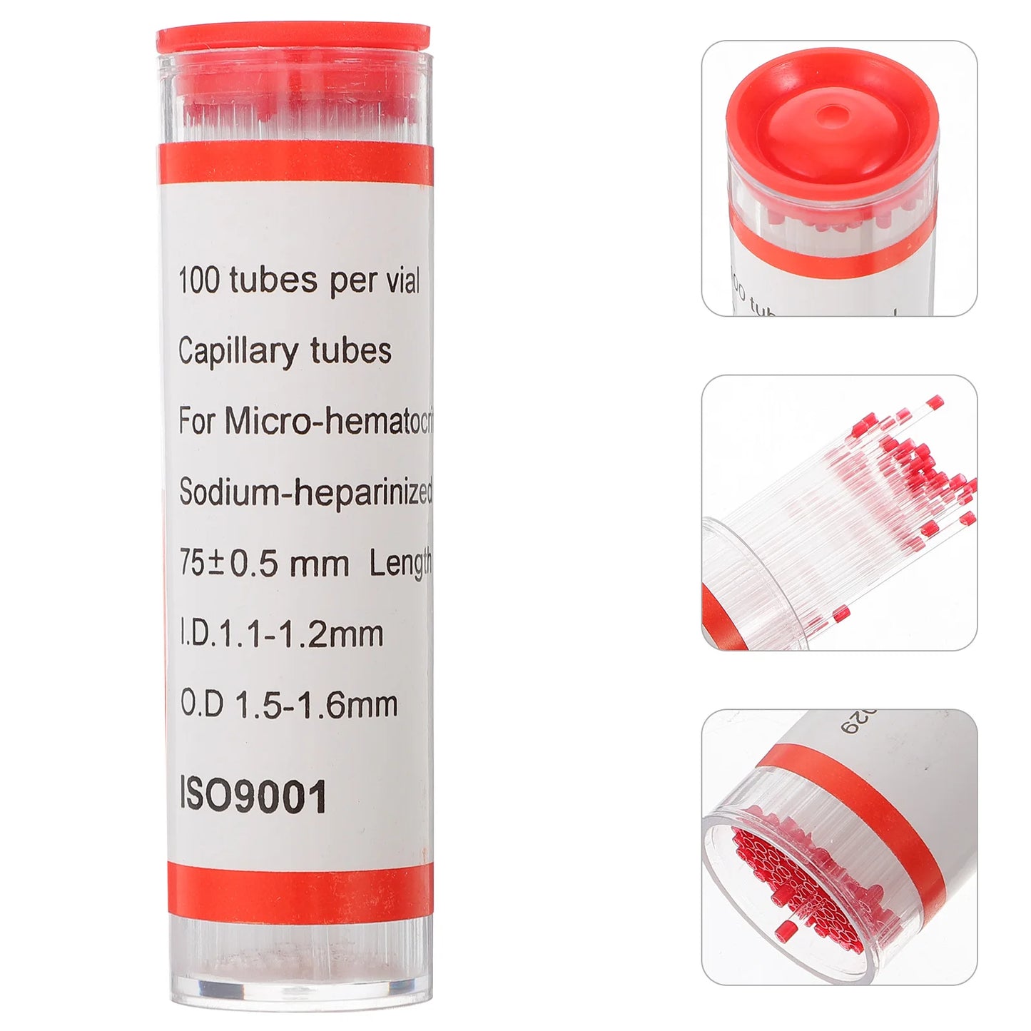 100 Pcs Glass Capillary Tube Borosilicate Micro Hematocrit Melting Pipette Laboratory Hospital Educational Equipment Supplies