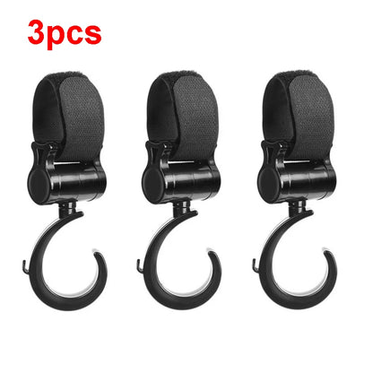 1/3pcs Baby Bag Stroller Hook Pram Rotate 360 Degree Rotatable Cart Organizer Pram Hook Crochet Stroller Accessories