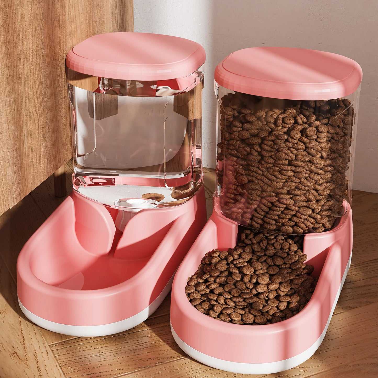 Pet drinking water machine automatic feeder high transparent large capacity feeding water feeder dog bowl cat bowl