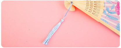 Bamboo Folding Fan Silk Chinese Fan Hand Women Black Fan Summer Female Dance Home Decoration Party Gift Home Ornament Fan Black