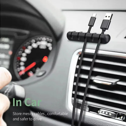 Adhesive Cable Holder Clips Cord Management Wire Organizer for Desktop USB Charging Cable Nightstand Power Cord Mouse Cable