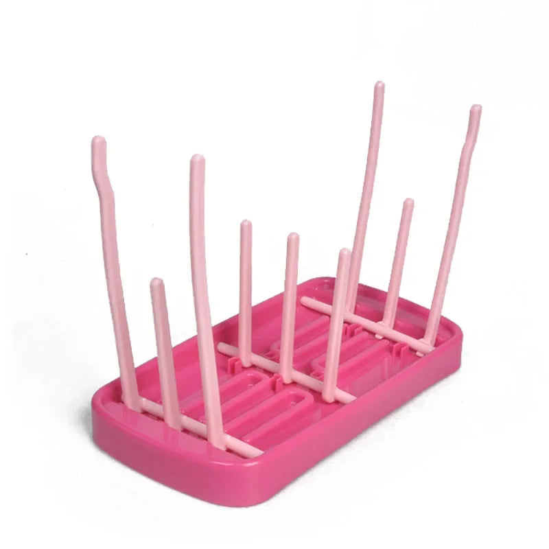 Bottle Dry Rack Baby Bottle Drain Drying Racks Blue Pink Baby Bottle Cleaning Dryer Drainer Storage Drying Rack