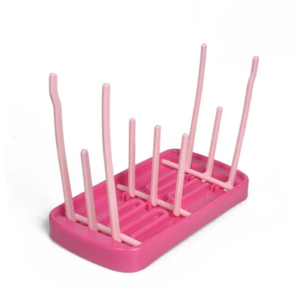 Bottle Dry Rack Baby Bottle Drain Drying Racks Blue Pink Baby Bottle Cleaning Dryer Drainer Storage Drying Rack