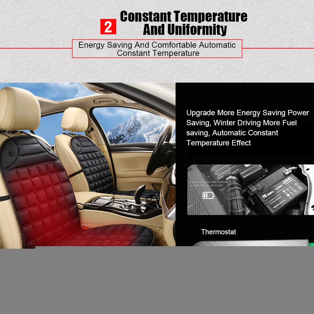 12V Electric Seat Heater Hot Keep Warm Winter Household Cushion Heated Car Seat Cushion Cover Universal Heating Seat Cushion
