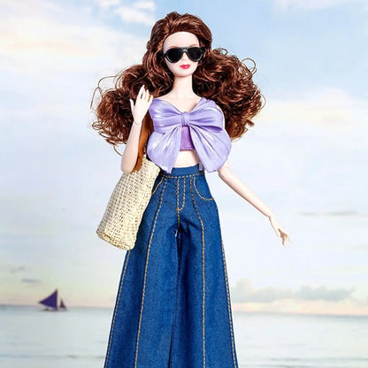 Fashion supermodel Doll Elegant Dress Casual Wears DIY Accessories Princess Dresses Suit Jeans Pants Set