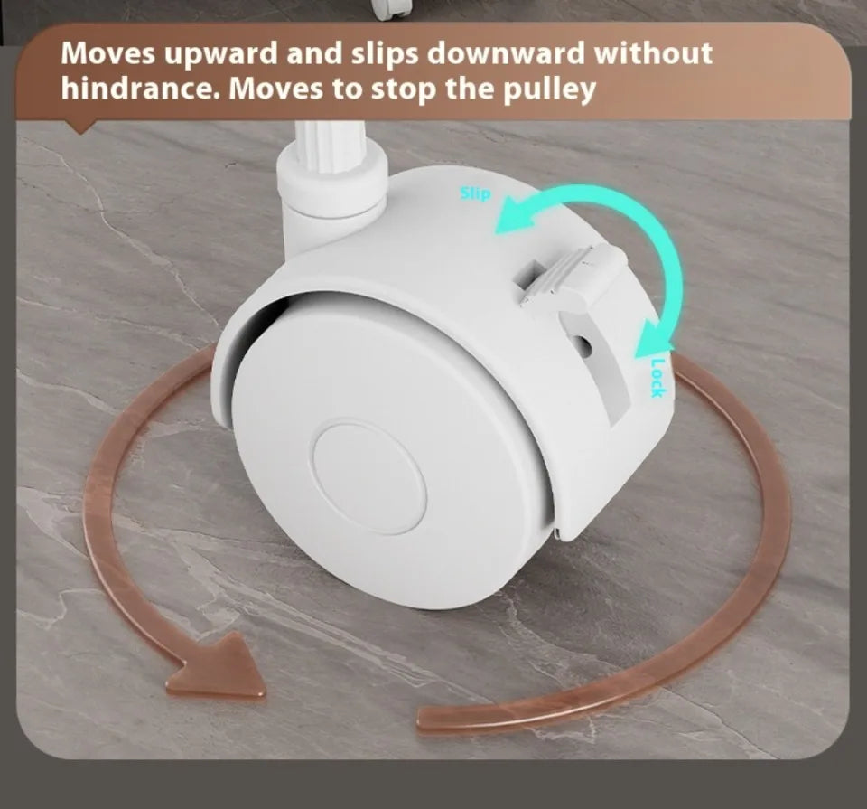 Multilayer Laundry Storage Basket Wheels Pp Plastic Laundry Baskets With Wheel Household Sundries Bathroom Toilet Storage Rack