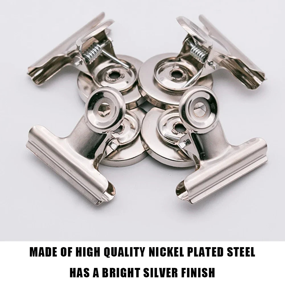 12/60pcs Fridge Strong Clips Magnets Scratch Free Detailed List Display Fastener Powerful Magnetic Paper Clip for Refrigerator