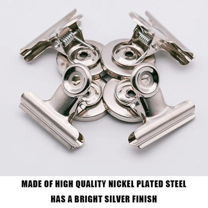 12/60pcs Fridge Strong Clips Magnets Scratch Free Detailed List Display Fastener Powerful Magnetic Paper Clip for Refrigerator