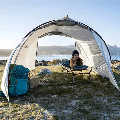 Camping Cot Outdoor Exquisite Camping Folding Bed Lightweight and Portable Safe and Stable High and Low Dual-use Folding Bed