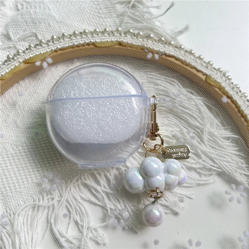 Cute Keyring Case for Lenovo HT38 Protective Cover Wireless Bluetooth Headphone Case for Lenovo HT38 Earbuds Cover