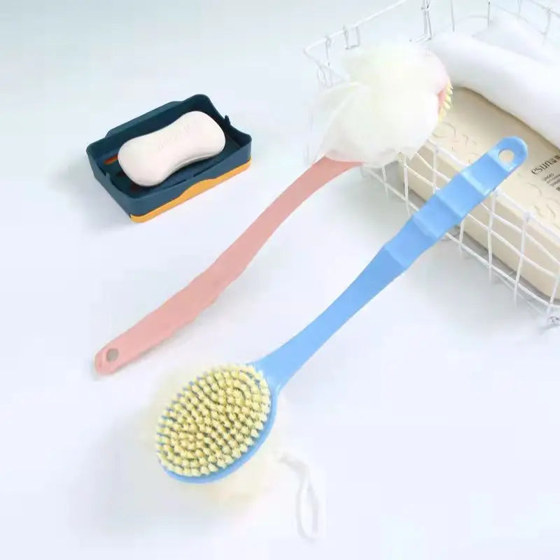 Bath Artifact of Bath BrushBack Belt with Bath Flower Ball Brush for Rub Bath Towel Long Handle Rub Mud Soft Hair Bath Brush