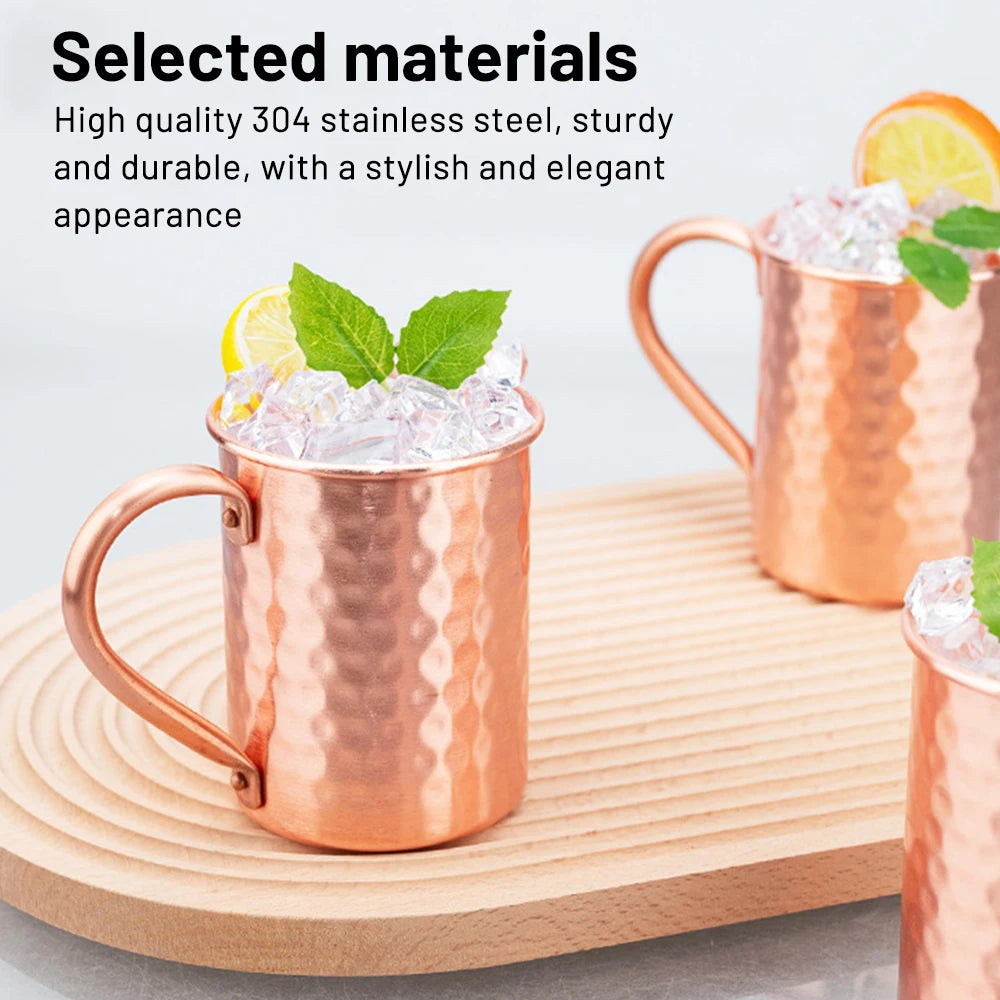 Copper Moscow Mule Mug Durable Coppery Beer Mugs Coffee Mug Milk Cup Pure Copper Bar Cup Drinkware Kitchen Supply