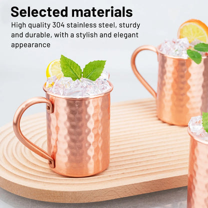 Copper Moscow Mule Mug Durable Coppery Beer Mugs Coffee Mug Milk Cup Pure Copper Bar Cup Drinkware Kitchen Supply