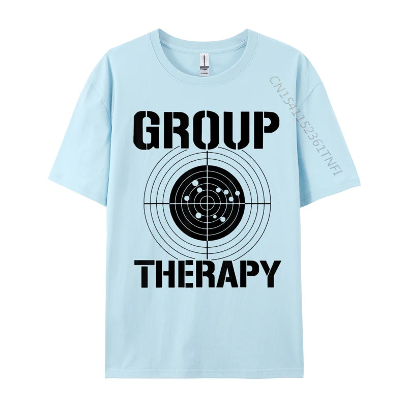 Men T-shirts Group Therapy Casual T-Shirt Retro Normal Cotton Men Tops Tees Casual Clothing Shirt Top Quality