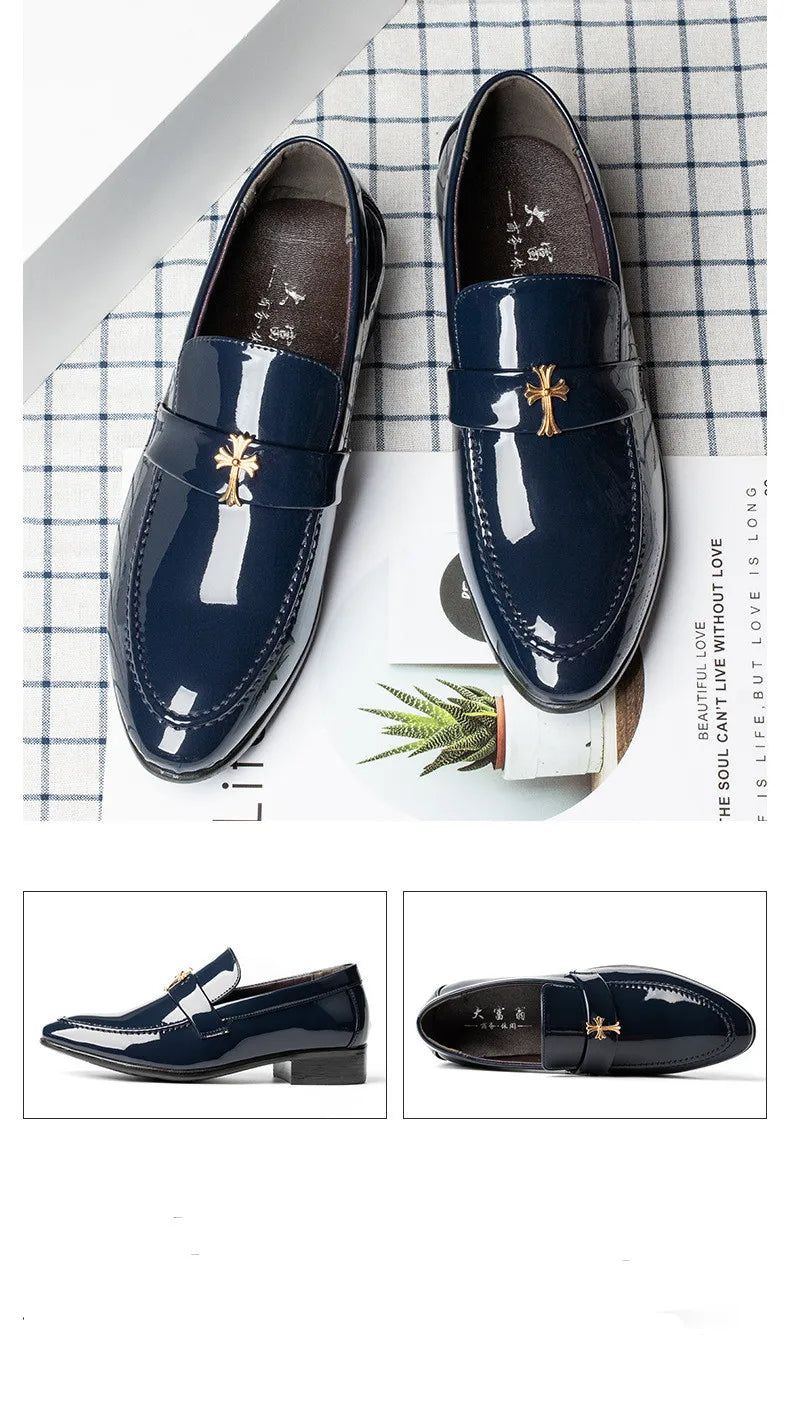 Designer Formal Oxford Shoes for Men Wedding Shoes Leather Pointed Toe Mens Dress Shoes Sapato Oxford Masculino British style