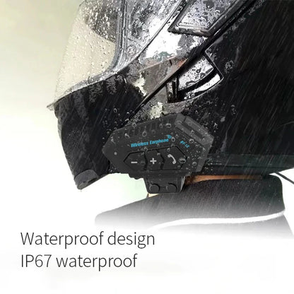 Motorcycle Helmet Headset Bluetooth 5.0 Headphone Wireless Hands-free Call Stereo IP67 Waterproof Earphone Music Player Speaker