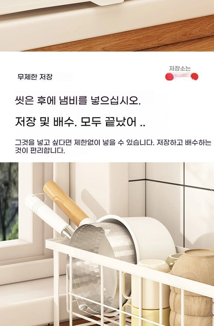 Kitchen Rack For Dish Bowl Narrow border Drain Rack Countertop Dishrack Chopsticks Storage Box Sink Bowl Forks Drying Rack