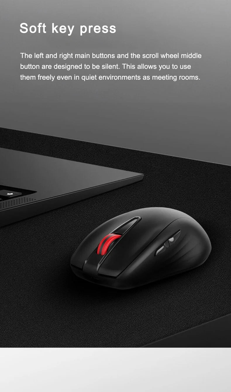 Mouse Lenovo Mouse Black Lenovo Wl200 Pro Rechargeable Light Sound Wireless Mouse