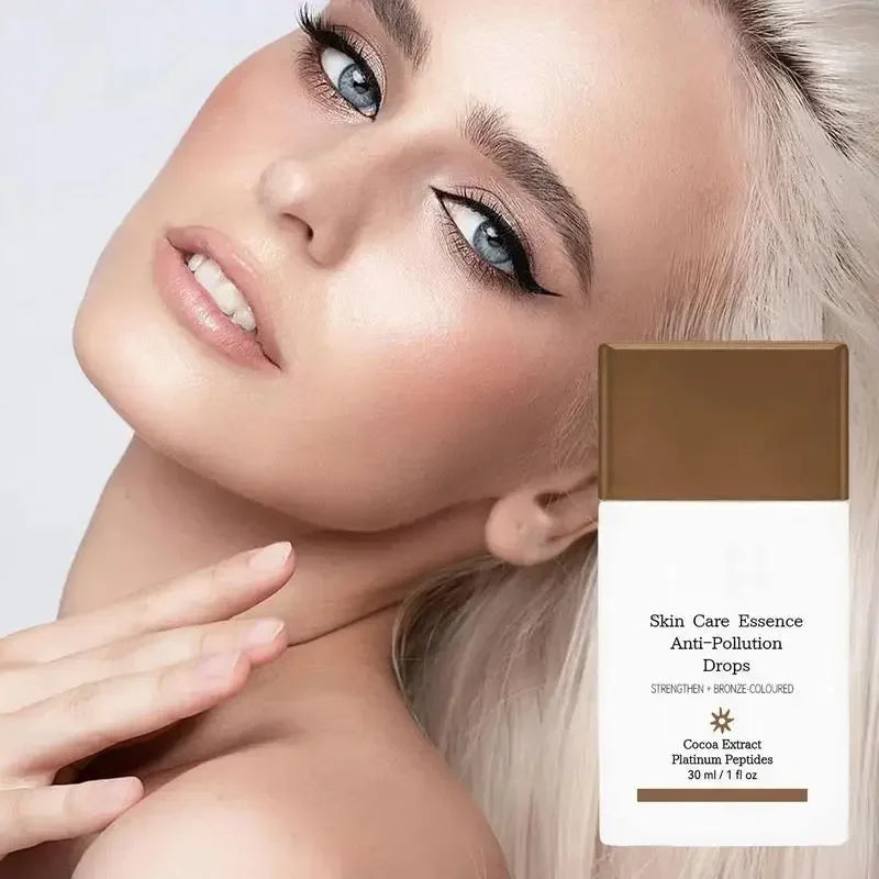 30ml Fake Tan Peptide Serums Liquid Dark Self Tanning Serum Self Tanning Essence Bronzer Drops Face Self Tanner Drops