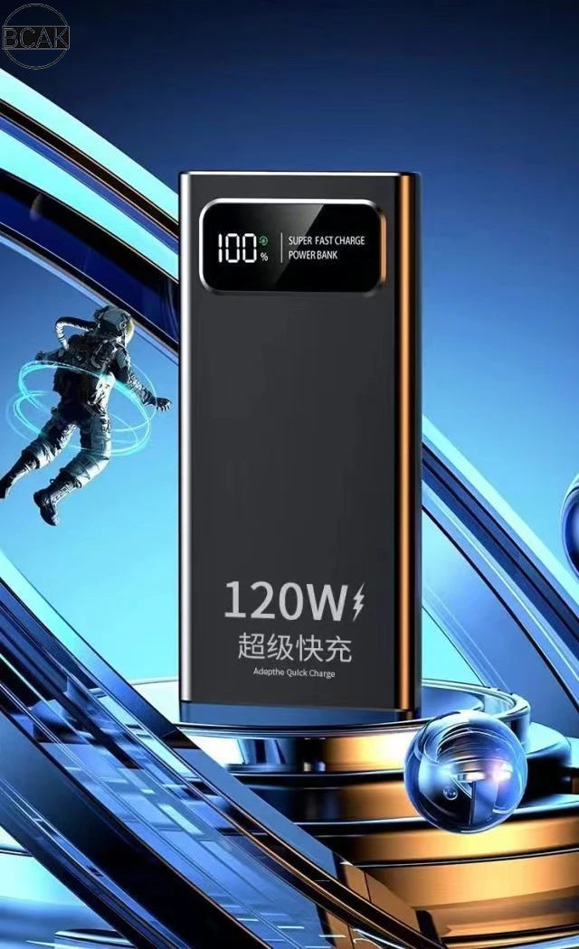 Quality BCAK New 120W Power Bank 20000mAh Super Fast Charging Large Capacity Mobile Power Supply