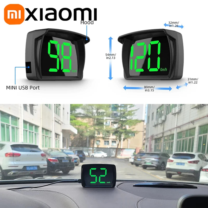 Xiaomi Car Speedometer HUD Head Up Display Digital Speed Meter Windshield Projector Vehicles Truck Auto Electronics Accessories