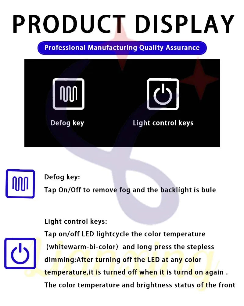 smart switch touch  Strip light controller  smart with anti fog LED dimmable smart  24W led driver switch mirror touch
