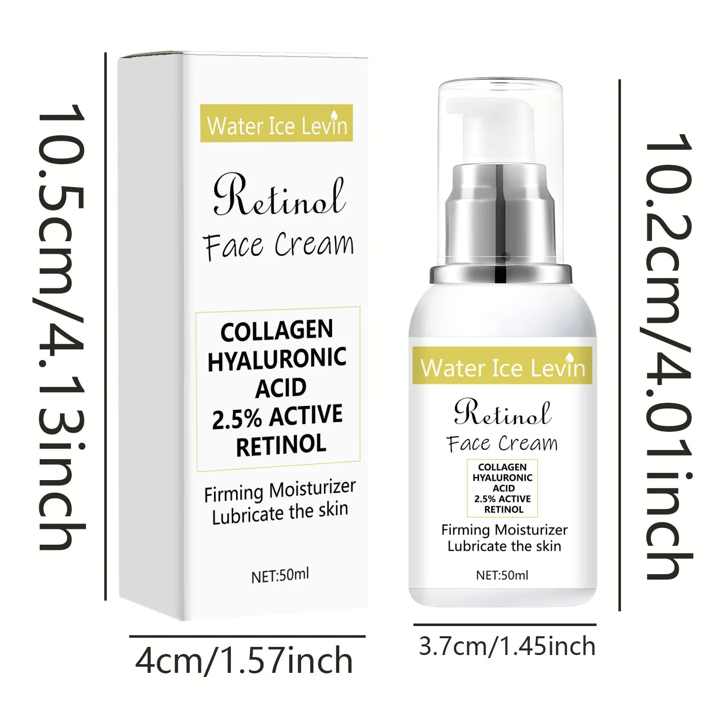 Retinol Cream, Collagen, Hyaluronic Acid, Retinol and Niacinamide Moisturizing and Nutrition, Soft, Elasticity, Vitality and Peeling Skin