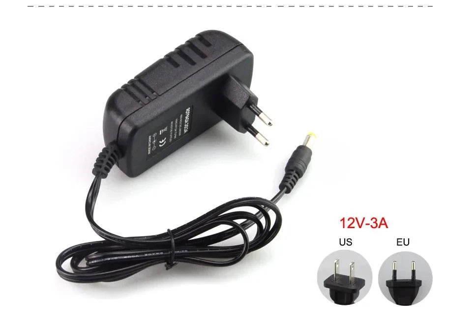 12 Volt Power Supply Transformer AC 110V 220V  To DC 12V EU US Power Adapter Source Charger Converter DC12V 1A 2A 3A LED Driver