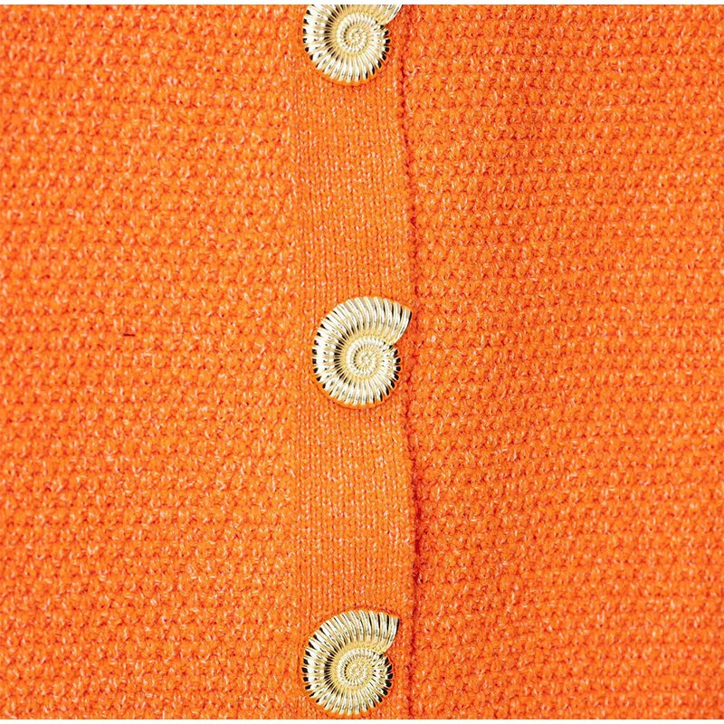 Elegant Unique Button Women's Cardigan Casual O-neck Knitted Single Breasted Sleeveless Blouse Female Summer Lady Office Wears