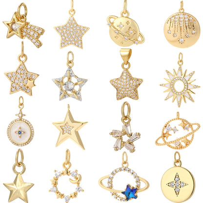 Cute Star Pendant Jewelry Production Supplies Bohemian Earrings Bracelet Necklace Keychain Accessories Resin Charm