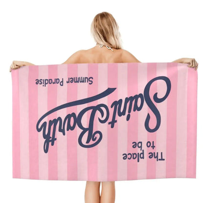 S-Saint B-Barth Beach Towel for Adults – Soft, Absorbent, and Lightweight for Travel