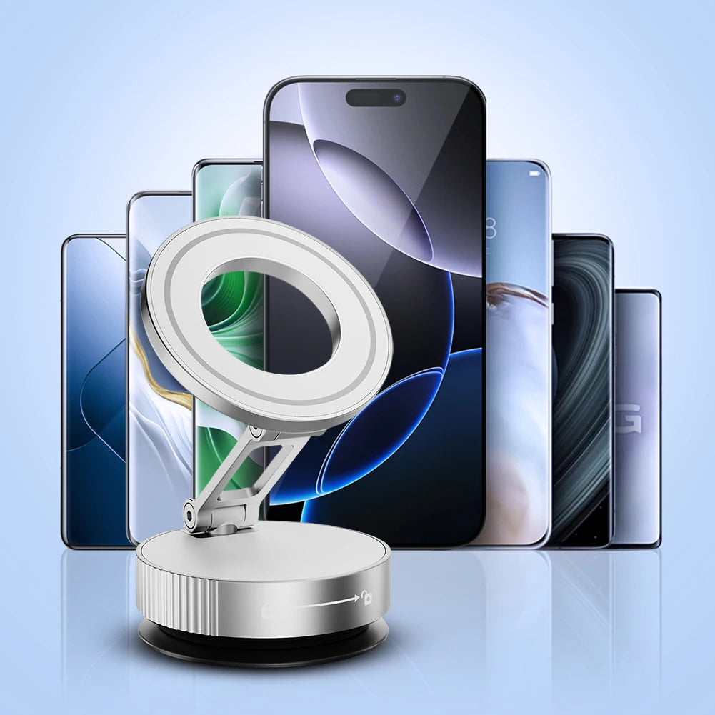 Magnetic Vacuum Car Mount Phone Holder 360° Rotatable Vacuum Adsorption Car Phone Mount Car Mobile Phone Holder for Magsafe