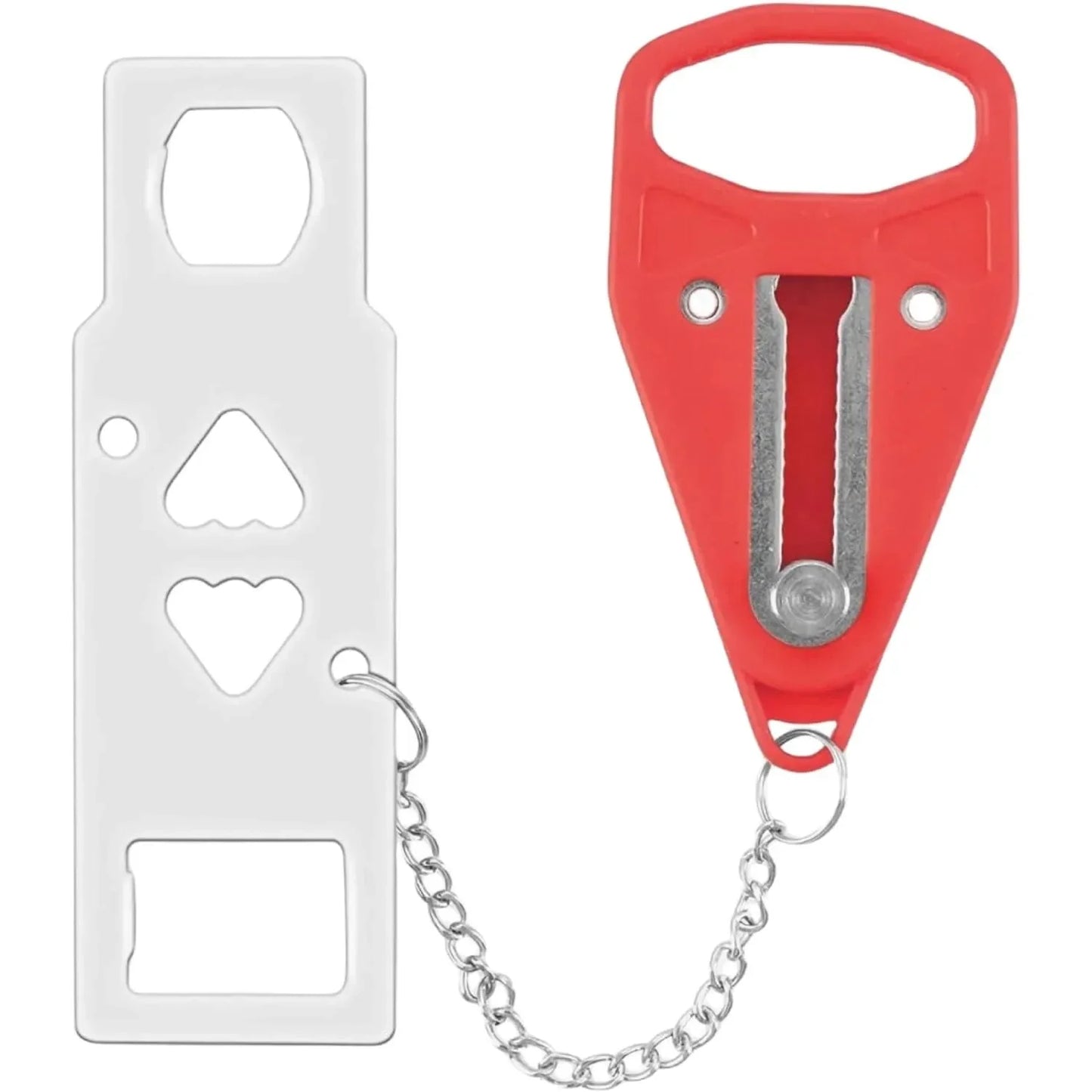 Portable Double Hole Door Lock Travel Safety Anti-Theft Security Lock for Home Hotel Apartment Dorm Room Personal Protection