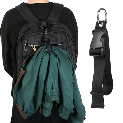 Travel Luggage Fixed Strap Backpack External Strap Portable with Release Buckle Add-A-Bag Luggage Strap Belt Jacket Holder