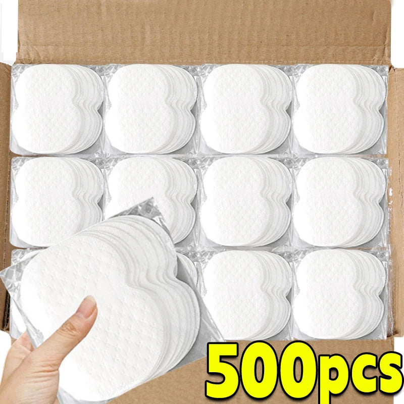 10/500Pcs Disposable Underarm Armpit Sweat Pads Sweat-absorbing Patch Summer Deodorants Non-woven Pads Breathable Ultra-thin