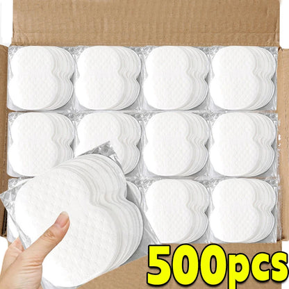 10/500Pcs Disposable Underarm Armpit Sweat Pads Sweat-absorbing Patch Summer Deodorants Non-woven Pads Breathable Ultra-thin