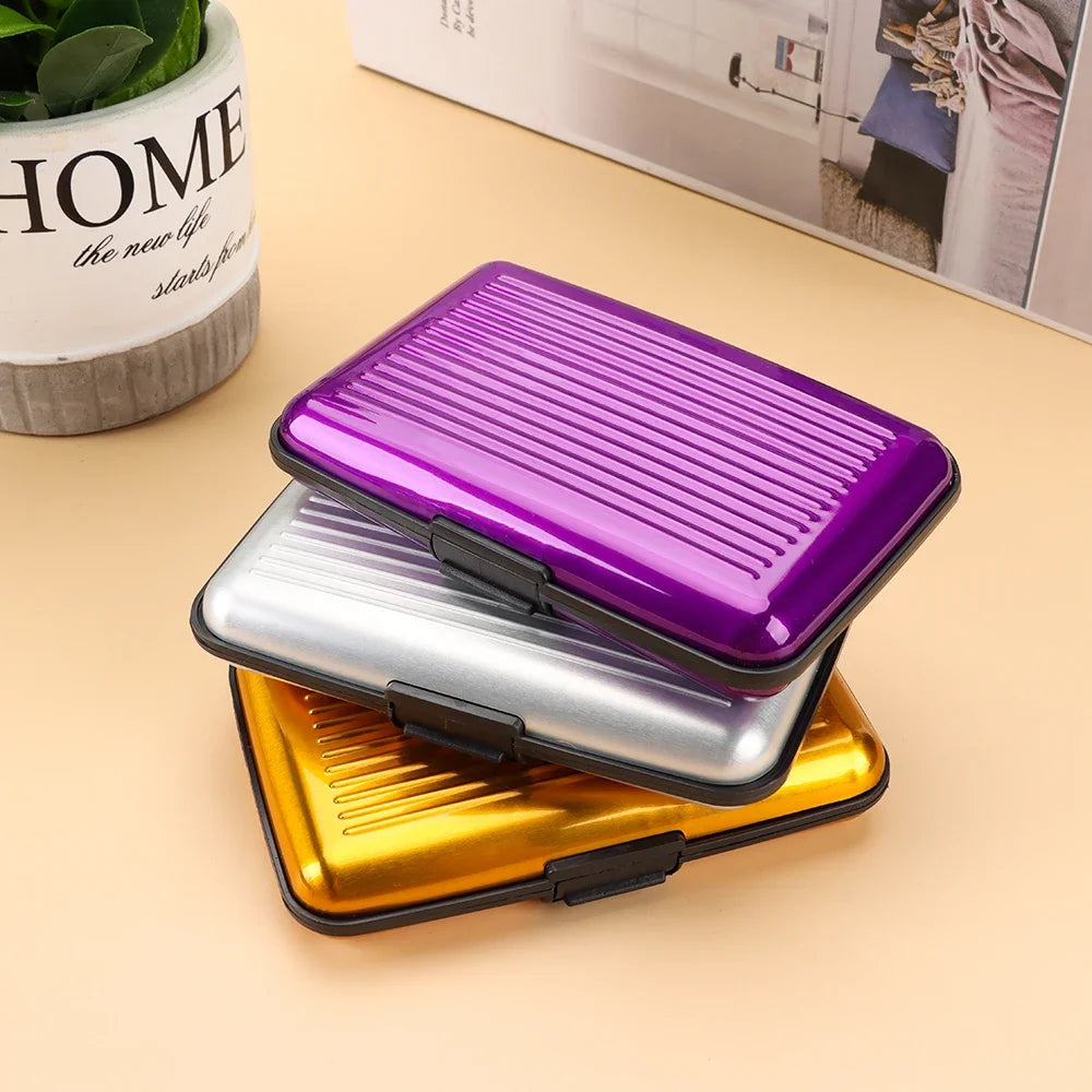 Aluminum Anti-Theft Wallets RFID Blocking Credit Card Holder RFID Wallet Metal Waterproof ID Card Case Coin Purse for Men Women