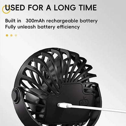 Rechargeable Portable Electric Fan 720° Rotating Hanging Clip Fan Night Light Air Cooler Outdoor Camping Small fans ventilador