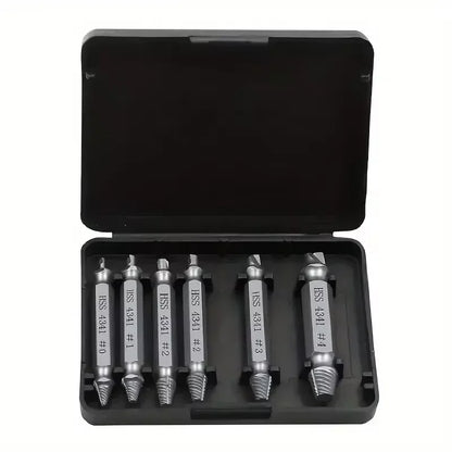 Broken Screw Remover Set Damaged Screw Extractor Set Broken Stripped Remover Screws Removal Tool HSS Nuts Drill Bit Tools