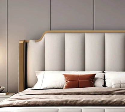 Italian Luxury Beds Leather Modern Simple Storage Beds Queen White Bedroom Double Somieres Marcos De Cama Bedroom Furniture