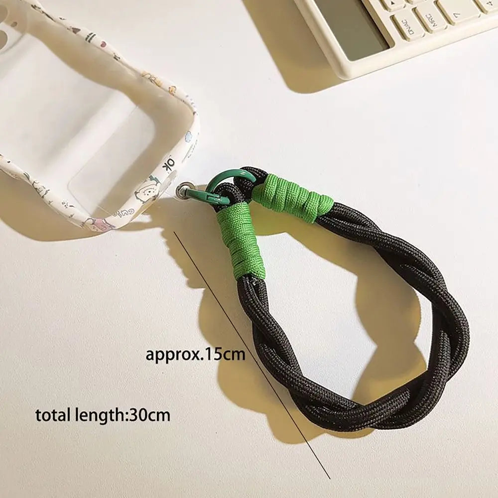 Hand-woven Phone Lanyard Fashion Anti-lost Metal Buckle Mobile Phone Chain Phone Wrist Straps Phone Accessories
