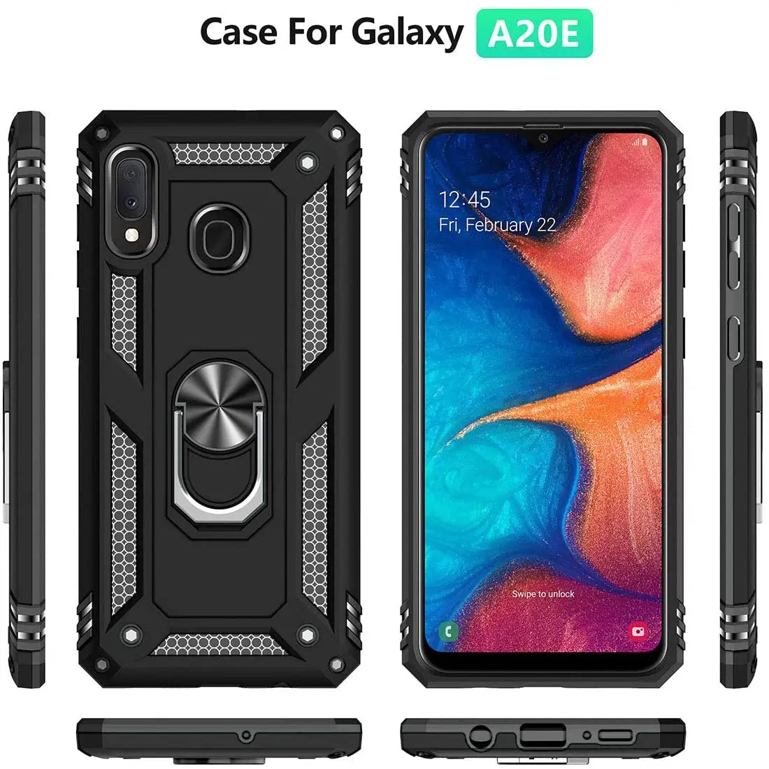 for Samsung A20e Armor Shockproof Case for Samsung Galaxy A20e Military Protective Ring Holder Magnet Cover for Samsung A 20e