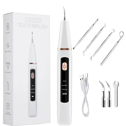 Ultrasonic Teeth Tartar Cleaner Dental Scaler Electric Teeth Cleaner Teeth Whitening Stain Calculus Plaque Remove Tartar Scraper